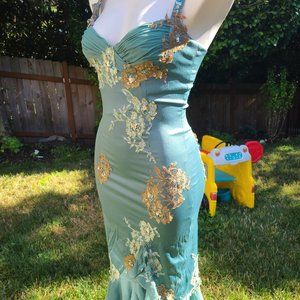 JulIan Joyce Mandalay Satin Embellished Dress